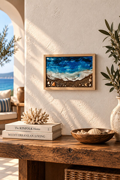 Epoksi deniz temalı tablo