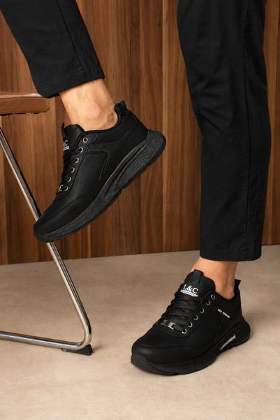 LesCarmine Men's Sports Shoes Casual Lace-Up Comfortable and Lightweight Sneaker