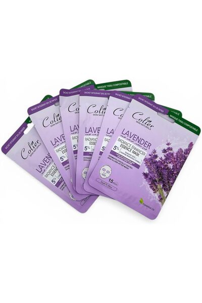 colier Lavender Moisturizing Face Mask, 6 Pieces