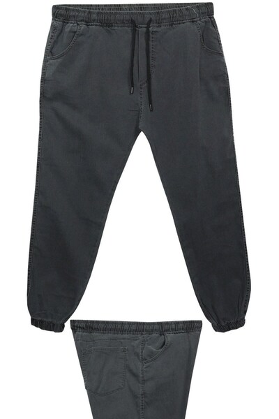 marufshop Men's Lycra Jeans Trousers with Elasticated Waist and Rubberized Le...