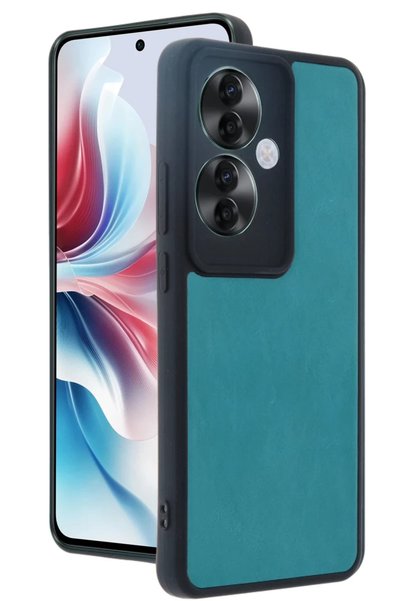 Bezos Oppo Reno 11F Compatible Case Aras Leather Cover - Light Green