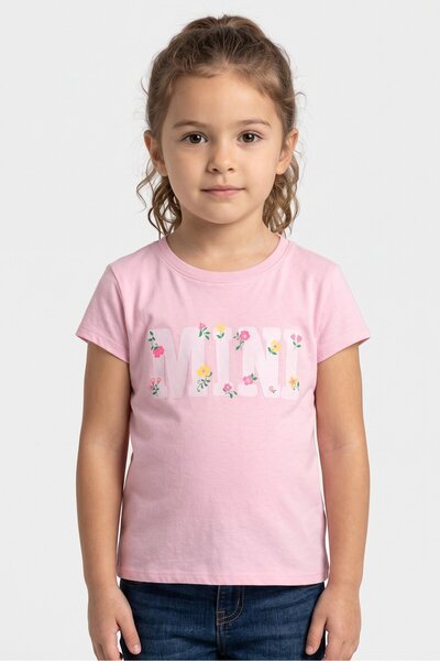 The Children's Place Kids Girl Crew Neck Short Sleeve Graphic Print T-Shirt, ...
