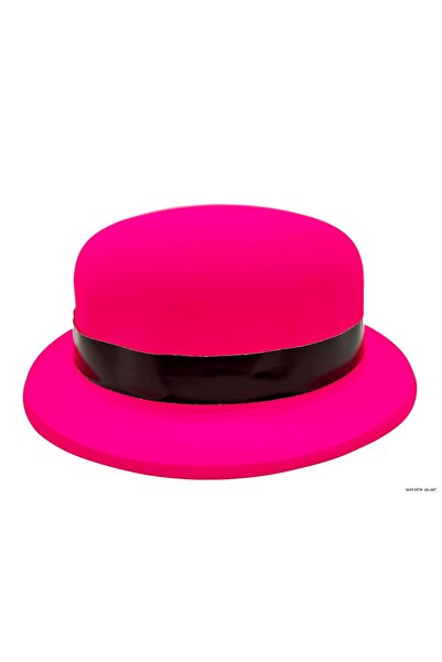 ZERO LAND Spt-Gld Neon Party Pink Color Melon Plastic (15623) Party Hat