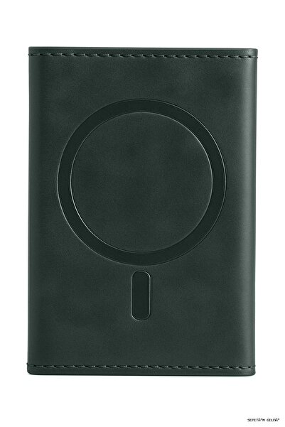 Joko Spt-Gld Tema Magsafe Leather Card Holder (15924) - Green