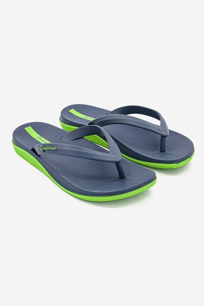 İpanema Men Ana Lapa Brand Logo Slippers, Blue and Green