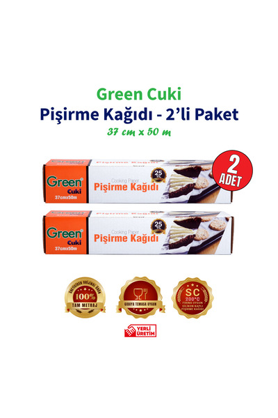 Green&Cuki Pişirme Kağıdı 37x50 m (2'li Kutu)