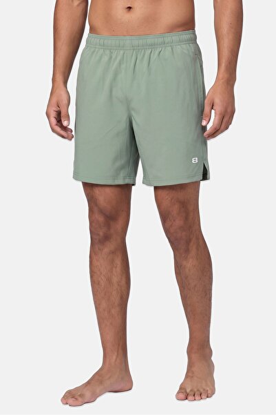 Layer 8 Men 5 Inseam Brand Logo Board Shorts, Green
