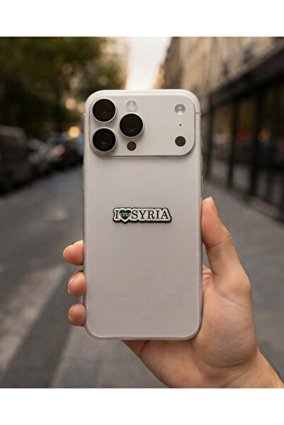 Zaytoon "I Love Syria" Phone Sticker – 3D Metal Design, Premium Quality Back ...