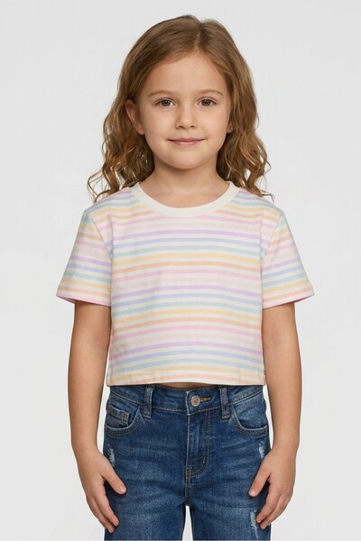 The Children's Place Kids Girl Graphic Print Short Sleeve Top, Multicolor