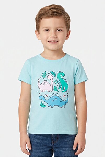 The Children's Place Kids Boy Graphic Print Short Sleeve T-Shirt, Turquoise