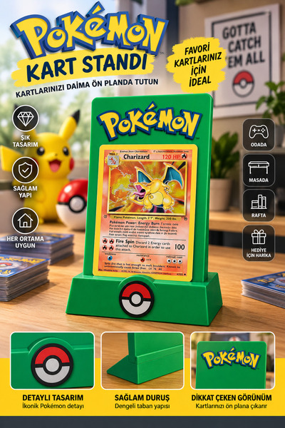 Pokemon Kart Sergileme Standı