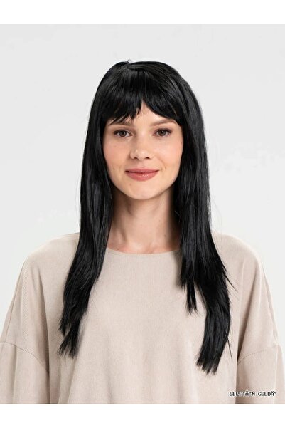 ZERO LAND Spt-Gld Black Color Long (25402) Party Wig