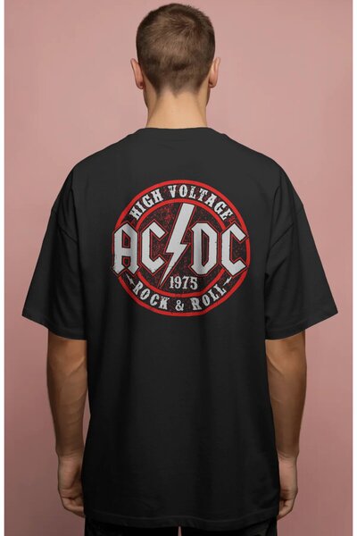SEVBANO Ac Dc Rock Metal Music Band Printed Unisex Oversize Premium T-Shirt