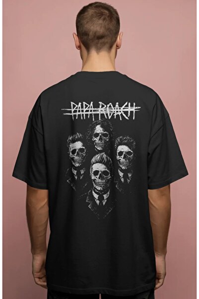 SEVBANO Papa Roach Rock Metal Music Band Printed Unisex Oversize Premium T-Shirt