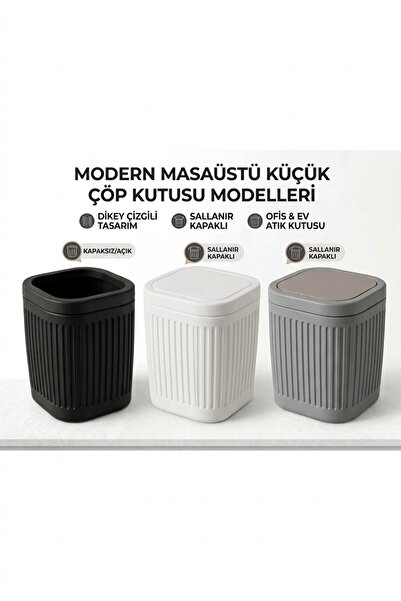 spira 3 Lü' Modern Masaüstü Çöp Kutusu - Ofis, Ev ve Mutfak Tezgah Üstü Için ...