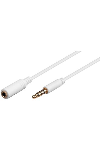 goobay Cablu prelungitor 3m AUX casti 4-pin JACK 3.5 mm STEREO aurit mama-tat...