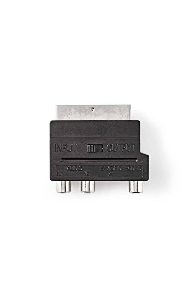 Nedis Adaptor cu comutator - SCART AV adaptor SCART tata - 3x RCA mama + S-Vi...