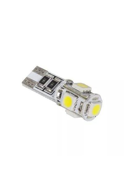 Vipow Bec LED 5x SMD5050 alb auto CANBUS T10 12V 1.8W 45lm