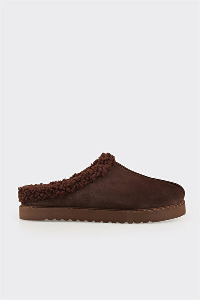 Elle Shoes Kahve Deri Kadın Terlik