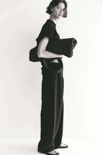 H&M Crease-leg barrel trousers