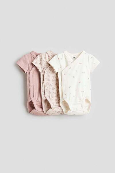 H&M 3-pack wrapover bodysuits