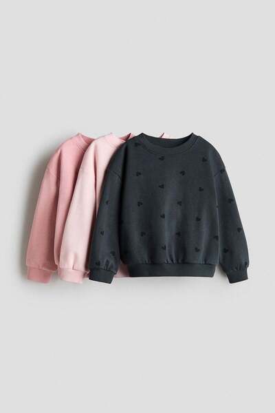 H&M 3-pack brushed-inside sweatshirts