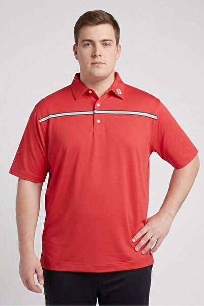FootJoy Men Sportswear Fit Short Sleeve Golf Polo Shirt, Red