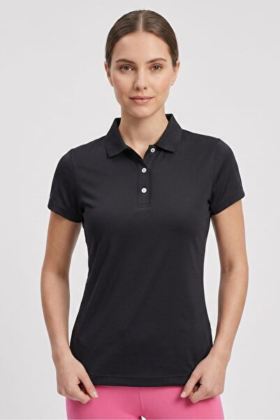 FootJoy Women Sportwear Fit Short Sleeve Golf Polo Shirt, Black