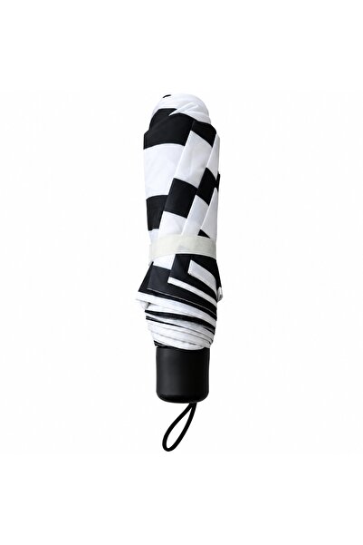 Marquise Umbrelă pliabilă de ploaie 8 spițe 97 cm Negru Alb UMB065