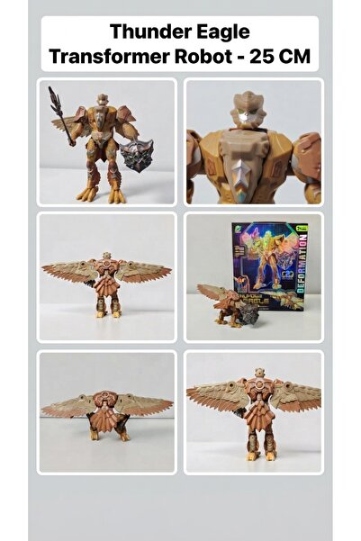 Ada Bazaar Thunder Eagle 25 cm Kartal Robot Transformers Oyuncak - 2 Modlu Ma...