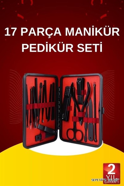 ZERO LAND Spt-Gld 17 Piece Hand and Foot Care Set Nail Cleaning Manicure Pedi...