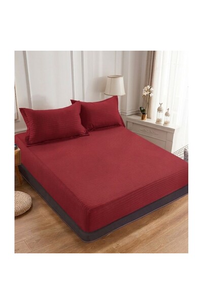 OEM Set de lenjerie de pat din 3 piese, Cearșaf cu elastic 180x200cm, 2 Fețe ...