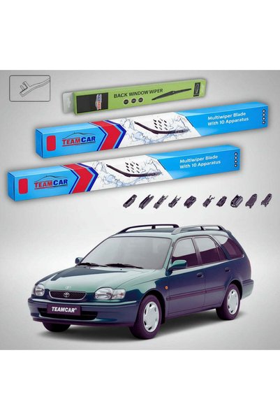 TEAMCAR Wipers Toyota Corolla E11 Estate 1997-2001 | Front and Rear Set Flat ...