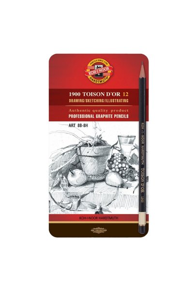 Koh-i Noor Creioane grafit, Toison D'or Art, 8B-8H, 12 bucăți