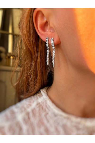 ToffyStore Vip Silver Water Stone Earrings