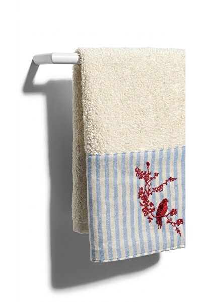 Minteks Moods Lady Birds Embroidered 50X90Cm Hand and Face Towel
