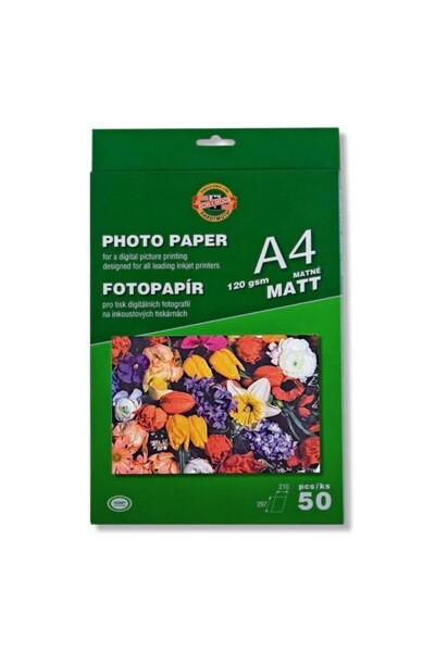 Koh-i Noor Hartie Mata pentru Fotografii, Format A4, 120 g, 50 Bucati