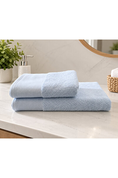 Tanem Home Σετ 2 πετσετών από 100% βαμβακερό σατέν με σατέν περίγραμμα, 50x90...