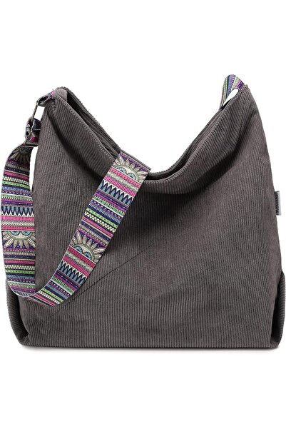 Makukke حقيبة يد نسائية كبيرة أنيقة، حقيبة كتف عصرية من قماش الكوردروي، حقيبة...