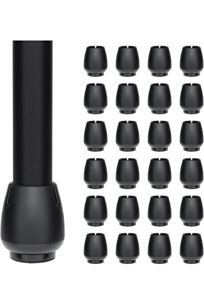 Generic Brand Pachet 24, protecții picioare scaun, acasă, negru, plastic