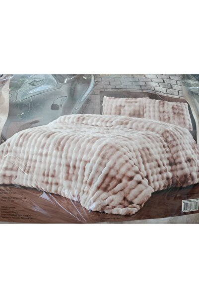 Merinos Diamond 3 Parça Yorgan Seti Bubble BejKrem Çift Kişilik