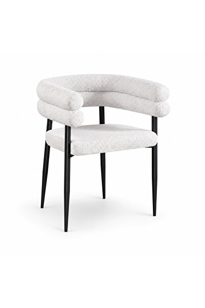 Generic Boucle Chair in Light Gray