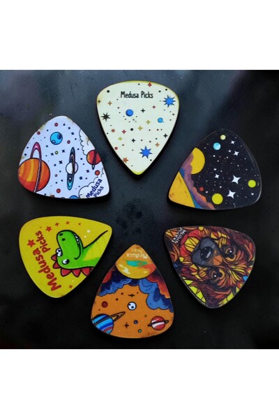 MEDUSA STRAPS Medusa Picks Gezegen Temalı gitar penasi