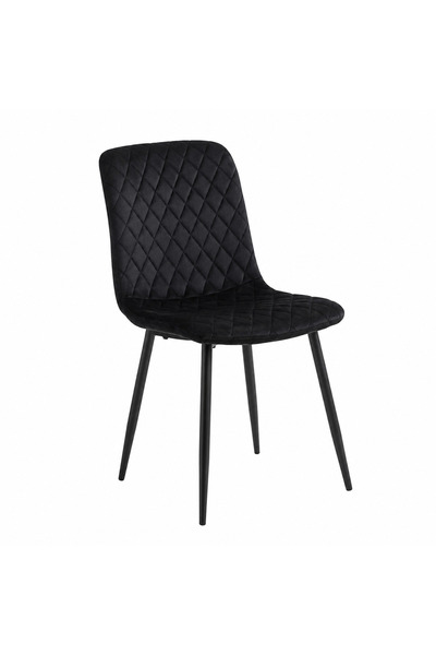 Generic Elegant Velvet Chair in Black