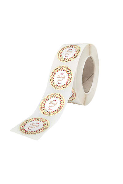 Papette Rola 500 Stickere/Etichete autoadezive Rotunde Model Thank You Autumn...