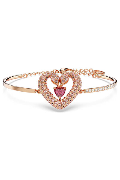 Swarovski Crystal سوار على شكل بجعة على هيئة قلب