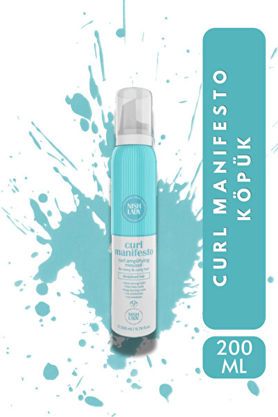 NISHLADY KIVIRCIK SAÇLARA ÖZEL BUKLE BELİRGİNLEŞTİRİCİ KÖPÜK CURL MANIFESTO S...