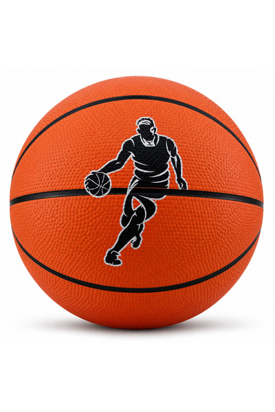 Basketbol Topu Turuncu Siyah Desenli Spor ve Antrenman Topu