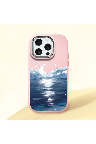 ucuc حافظة سيليكون وردية متوافقة مع هاتف iPhone 16 Pro Max، ممتصة للصدمات، مع...