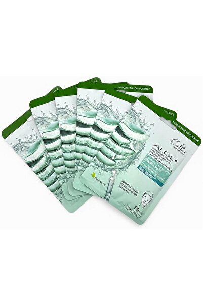 colier Aloe Vera Skin Radiance Enhancer Mask, 6 Pieces per Pack, Deep Hydration